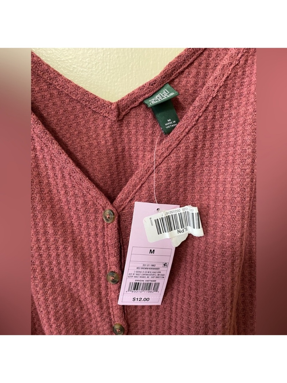 wild fable Mauve Button-Front Tie Cami - Picture 3 of 3